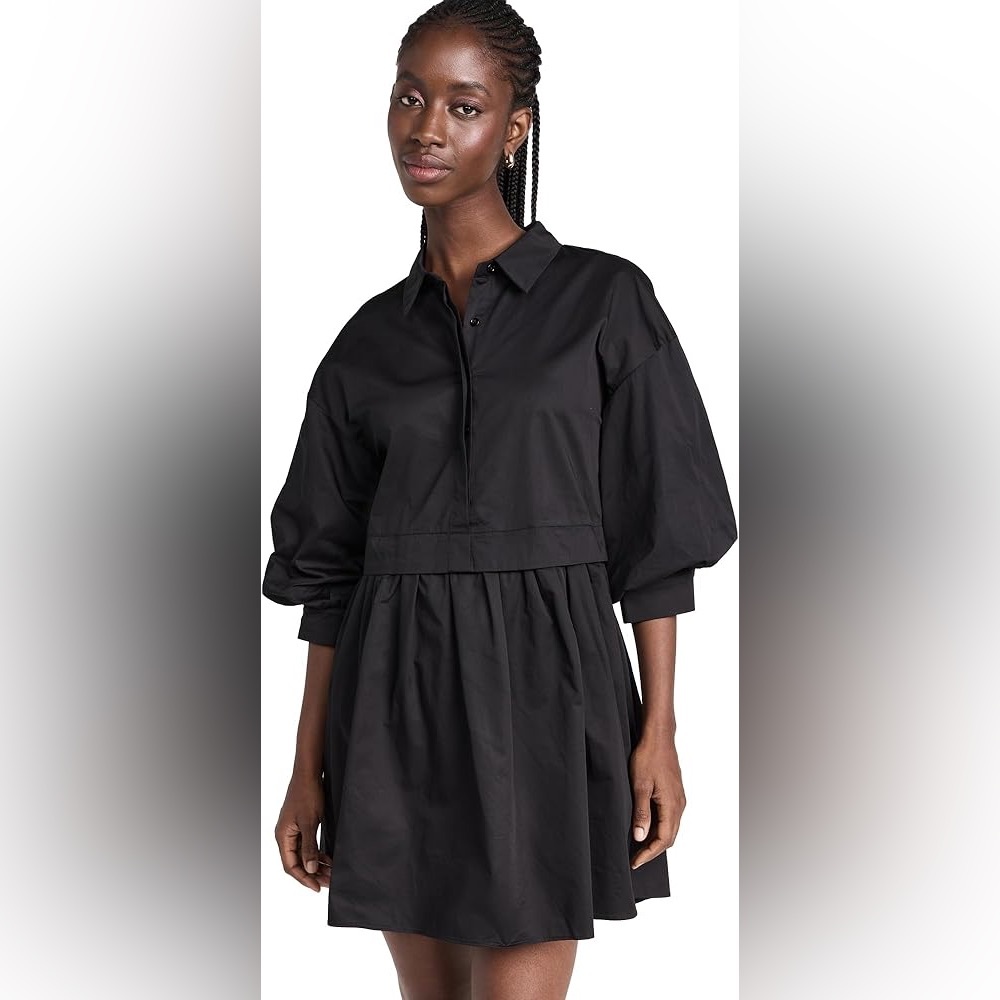 English Factory Women’s Puff Sleeve Shirt Mini Dress